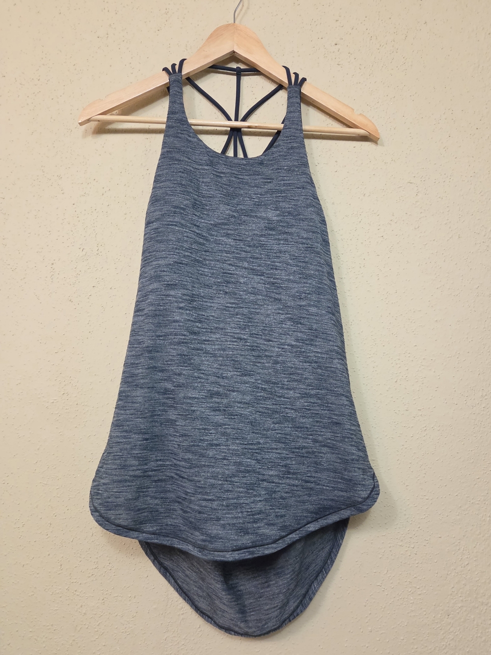 Lululemon Tank Top Womens 8 Blue Heathered Strappy Back